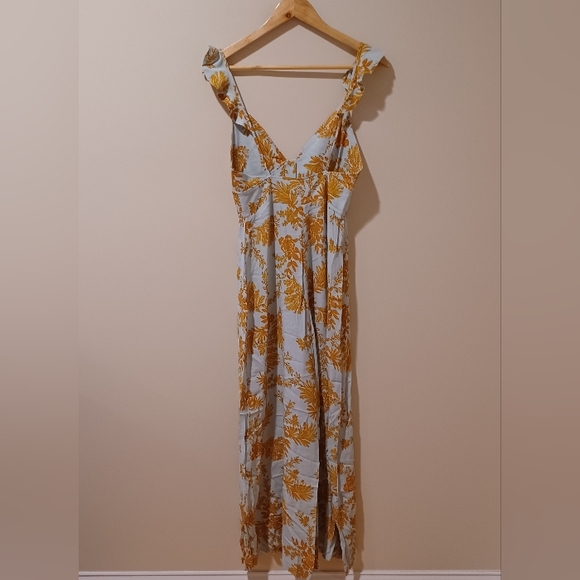 Free People Be The One Floral Wide Leg Sleeveless Jumpsuit Size 2 - Picture 6 of 9
